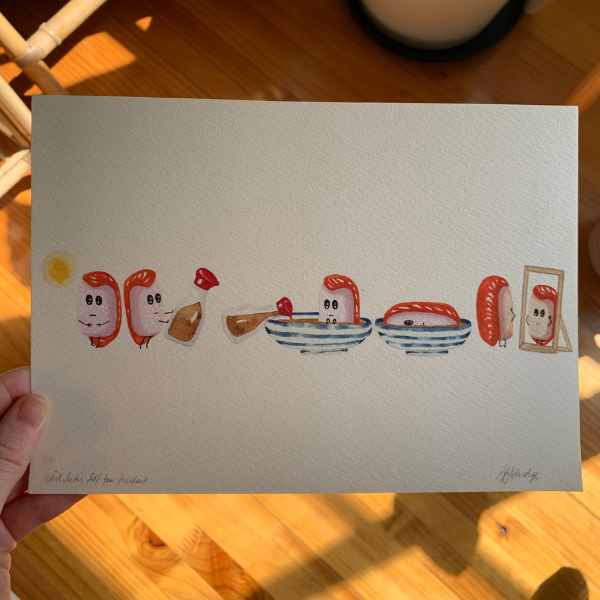 Sad Sushi Original Art